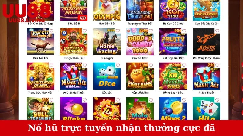 Nổ hũ trực tuyến nhận thưởng cực đã